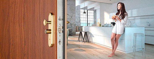 Puertas de madera de lata seguridad